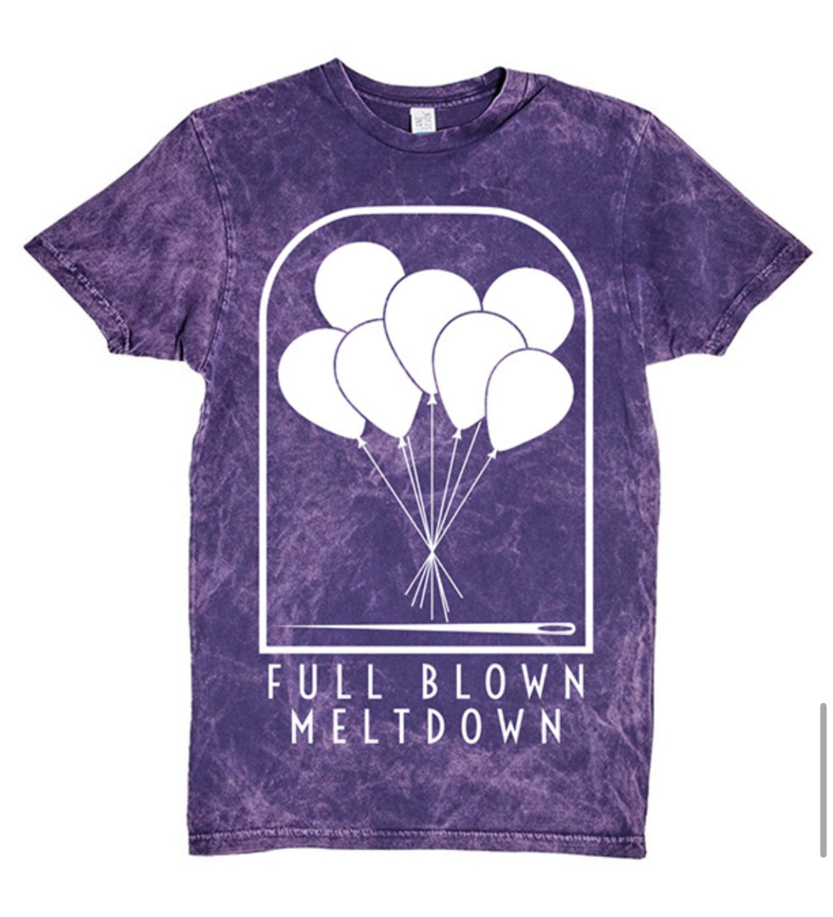 FBM balloons Logo purple acid tee